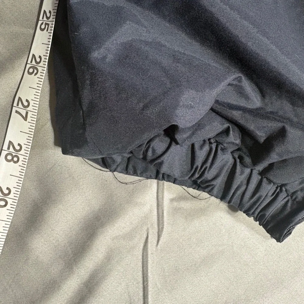 Alpine Ski Mens Black Nylon Lined Windbreaker Track Pants Size Large Vintage